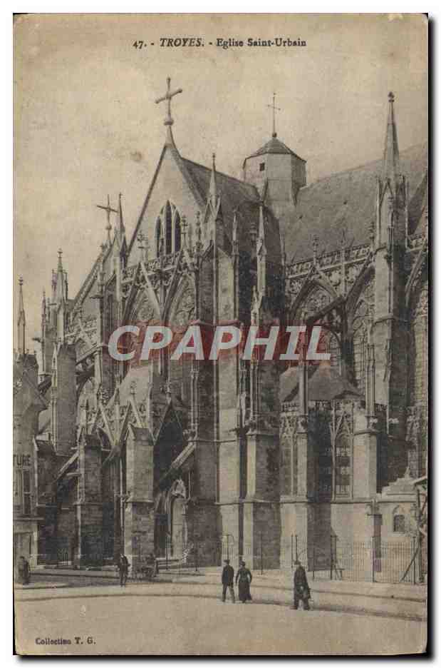 CPA Troyes Eglise Saint Urbain 