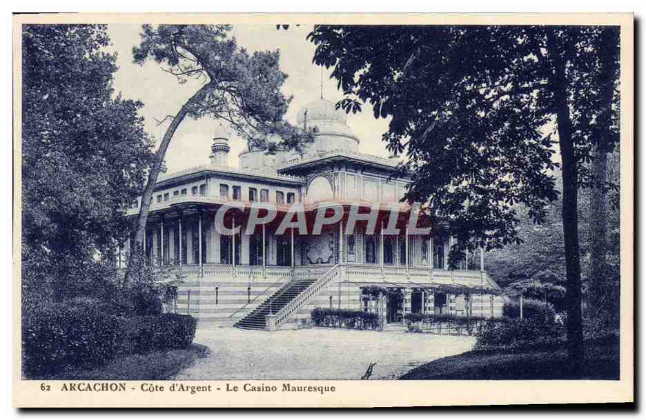 CPA Arcachon Cote D'Argent Le Casino Mauresque