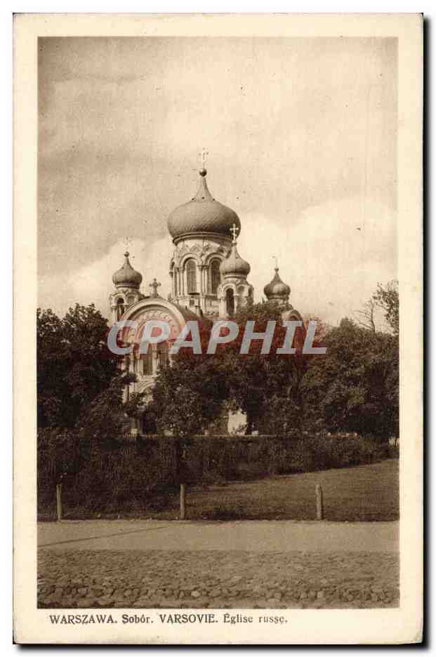 CPA Warszawa Sobor Varsovie Eglise Russe Russie Russia