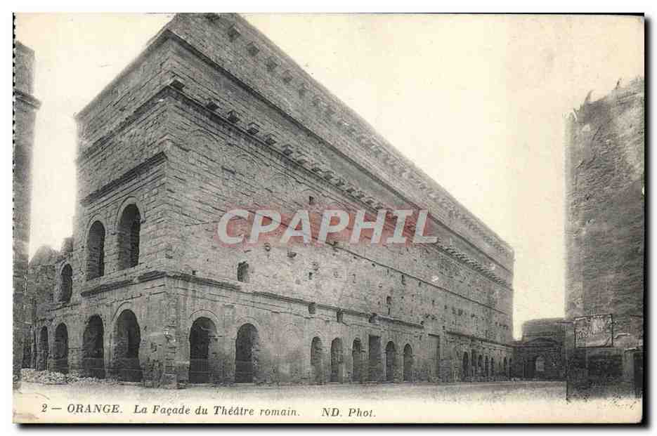 CPA Orange La Facade Du Theatre Romain