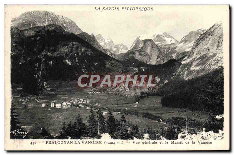 CPA Pralognan La Vanoise Vue Generale Et Le Massif De La Vanoise