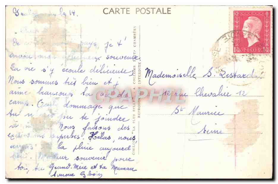 CPA Pralognan La Vanoise Vue Generale Et Le Massif De La Vanoise — Rückseite