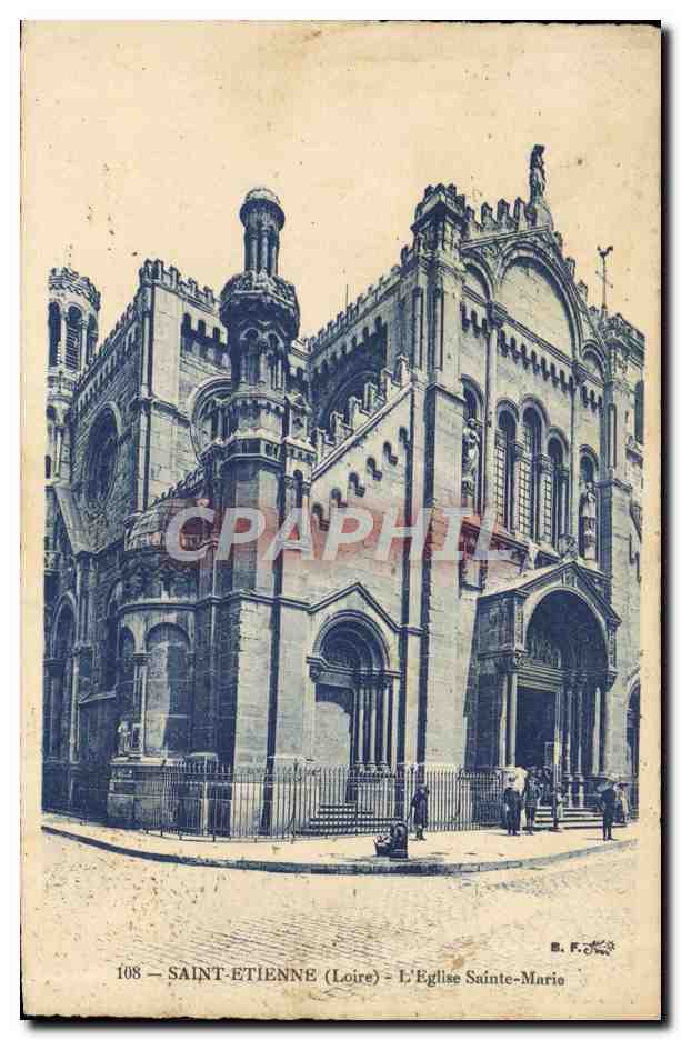 CPA Saint Etienne L'Eglise Saint Marie