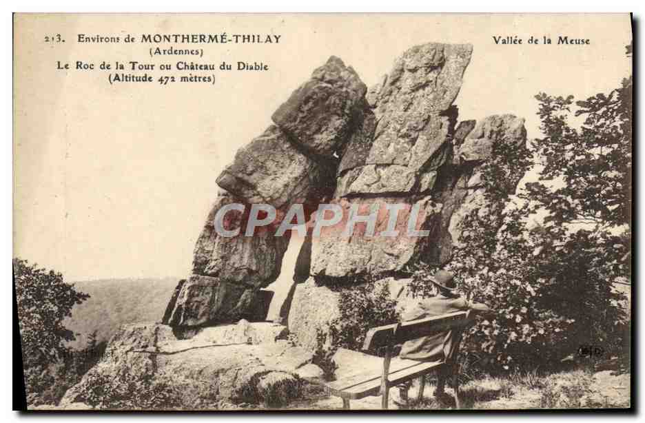 CPA Environs de Montherme Thilay Le Roc De la Tour ou chateau du diable 