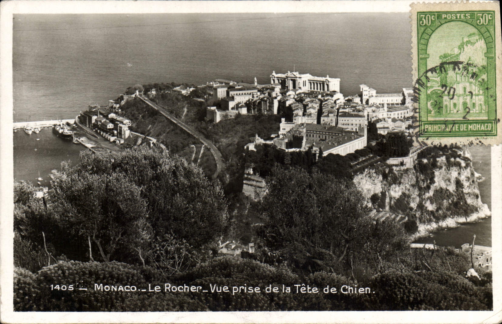 CPA Monaco Le Rocher Vue Prise de la Tete de Chien