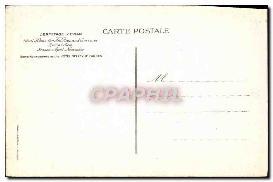 CPA L'ermitage d'Evian  — Rückseite