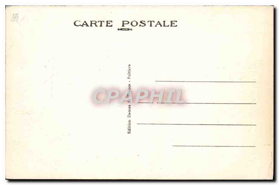 CPA Poitiers Vue Generale Vers la Cathedrale — Rückseite