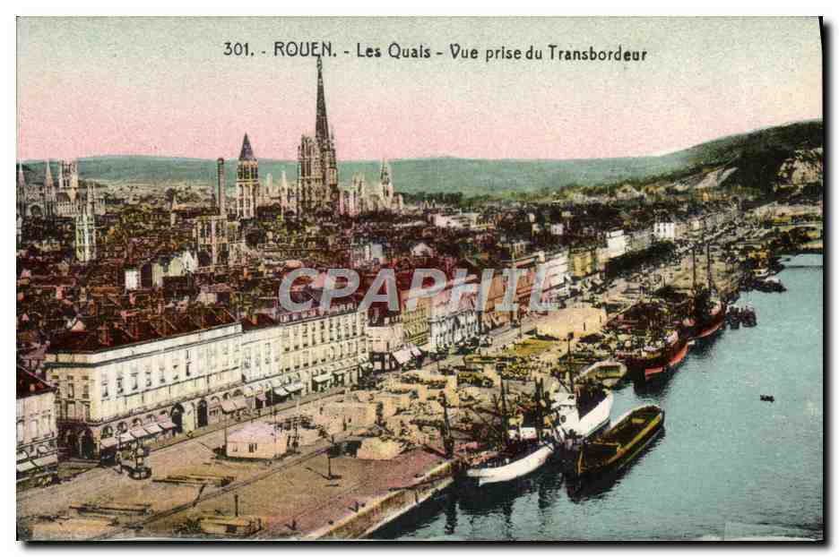CPA Rouen Les quais Vue prise du Transbordeur 