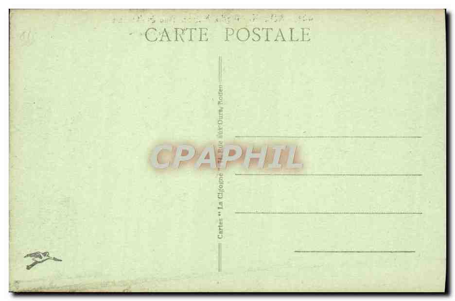 CPA Rouen Vieille Maison Rue St Romain Cour d'Albane — Verso