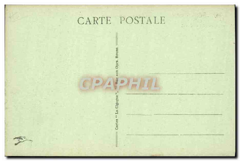 CPA Rouen Le Quai de Paris et la Cote Ste Catherine — Rückseite