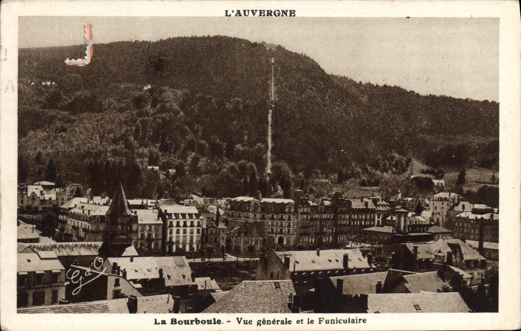 La Bourboule - Vue générale et le Funiculaire — J. Gouttefange, éditeur, n°174