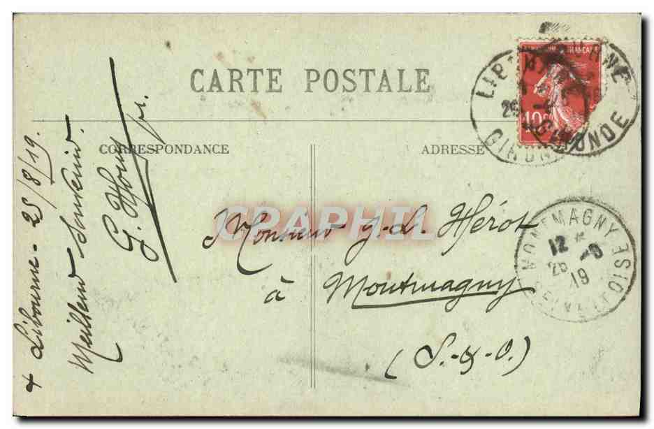 CPA Libourne Tour Du Grand Port — Rückseite