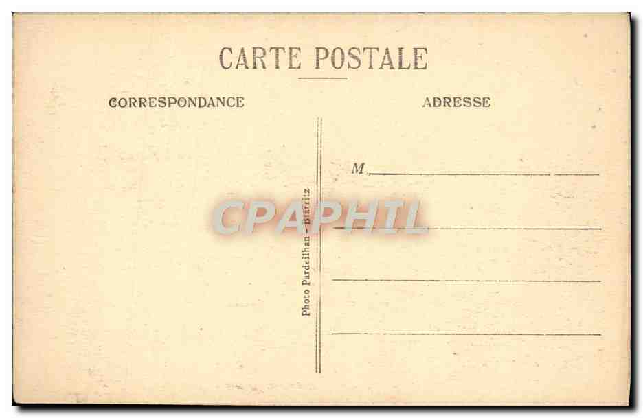 CPA Biarritz Golfe De Gascogne Mer de fond — Verso