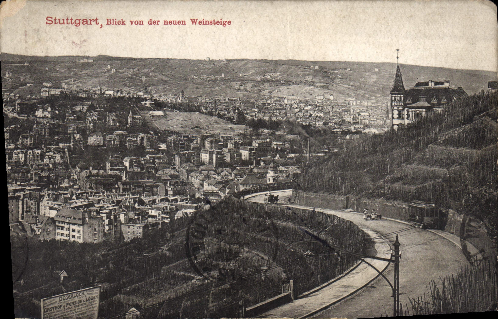 CPA Stuttgart Blick Von Der Neuen Weinsteige