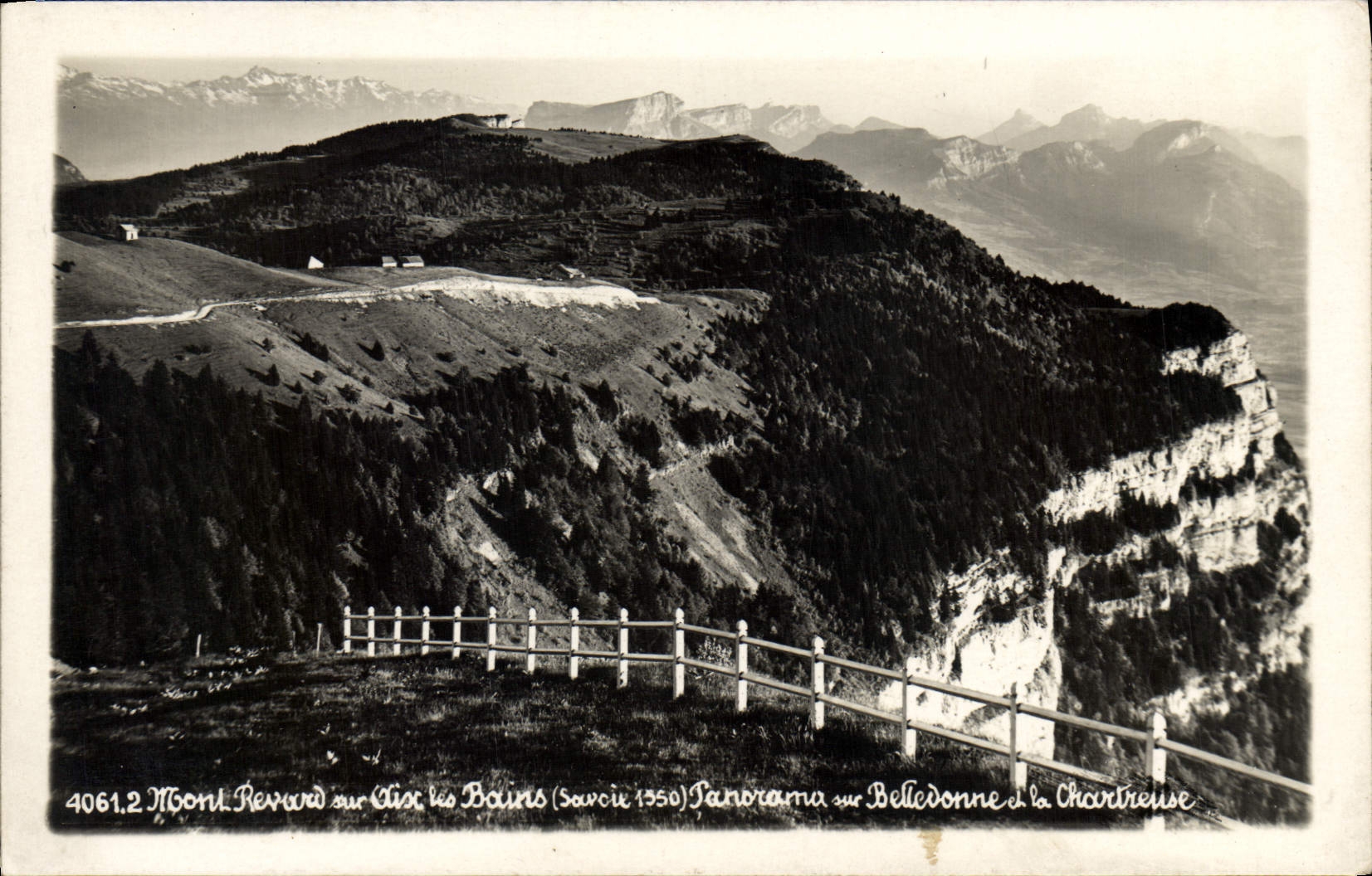 Mont Revard sur Cîteaux (Savoie 1350) — Panorama sur Belle donne & la Chartreuse — éditeur A. Hourlier La Tronche