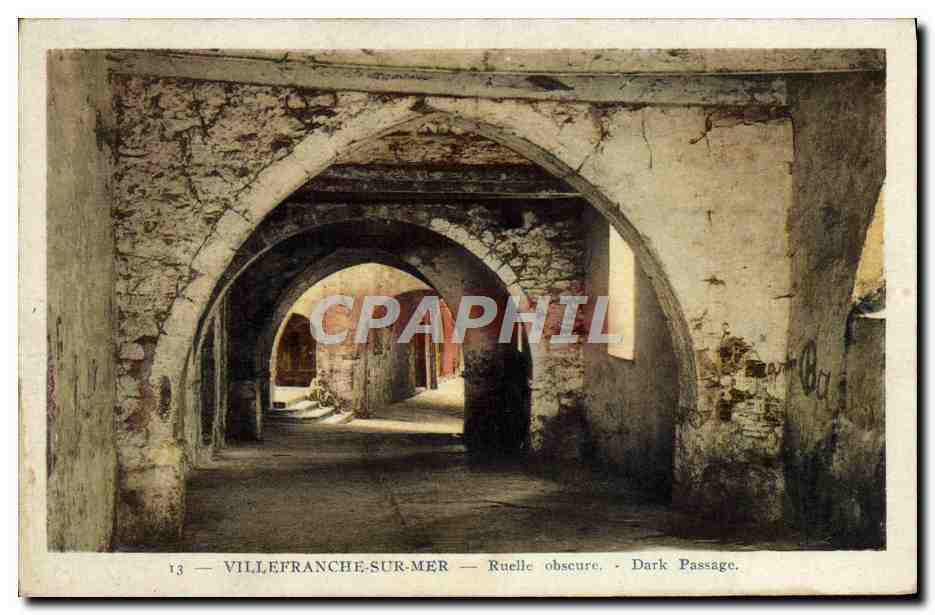 CPA Villefranche Sur Mer Ruelle Obscure