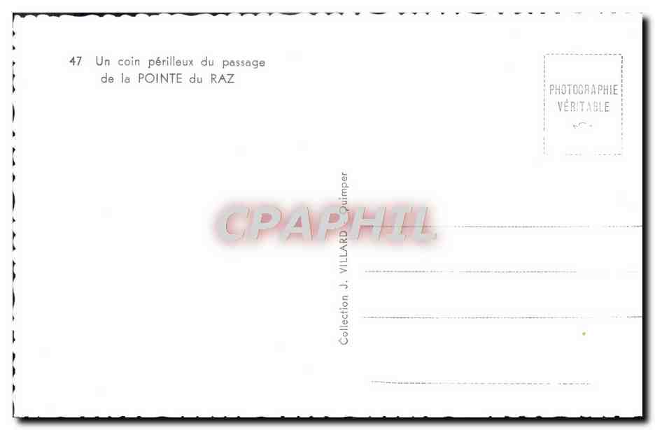 CPM Un Coin Perilleux Du Passage De La Pointe Du Raz — Rückseite
