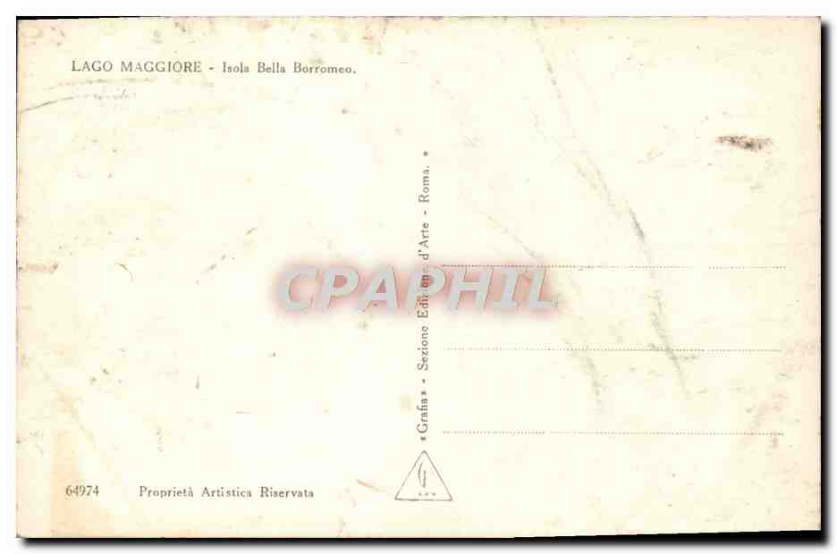 CPM Lago Maggiore Isola Bella Borromeu — Rückseite