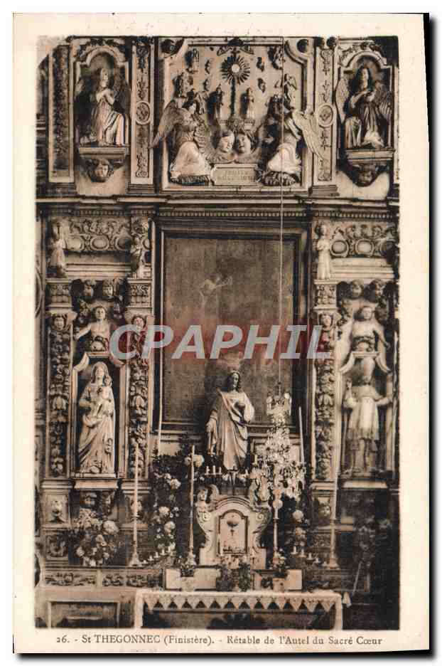 CPA St Thegonnec Retable De I'Autel Du Sacre Coeur