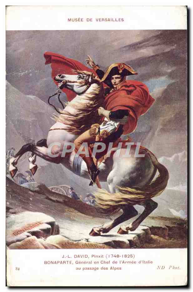 CPA Musee De Versailles David Bonaparte General en chef des armees d'Italie au passage des Alpes 