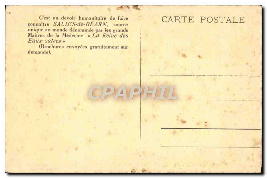 Salies-de-Béarn (B.P.) — Établissement Thermal — Sa piscine sportive — Photo Messy — Rückseite