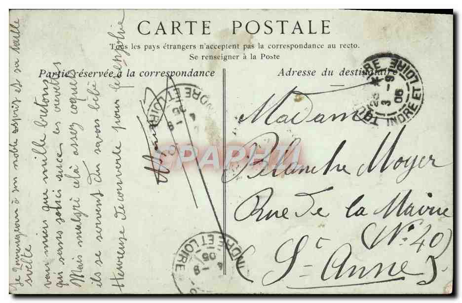CPA Amboise La Chapelle Et La Tour De Cesar — Rückseite