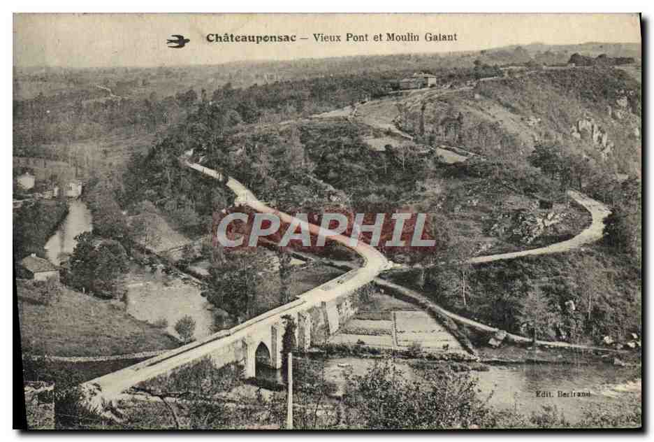 CPA Chateauponsac Vieux Pont Et Moulin Galant