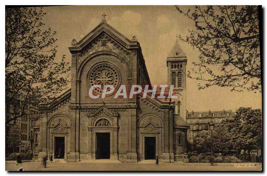 CPA Paris Eglise Notre Dame Des Champs Boulevard de Montparnasse