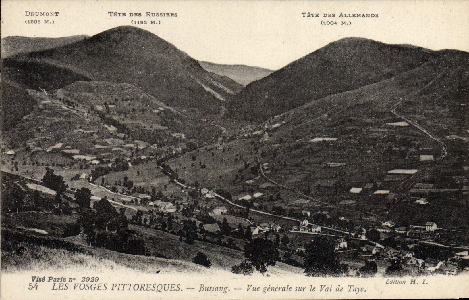 CPA Les Vosges Pitioresques Bussang Vue generale sur le Val de Taye