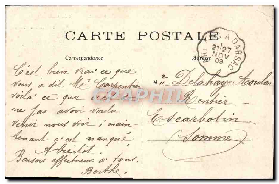 CPA Le Puy En Velay Le Rocher Corneille Et La Cathedrale — Rückseite