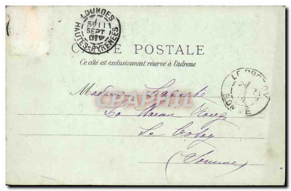 CPA Lourdes Funiculaire Du Grand Jer Vue De La Gase Superieure — Verso