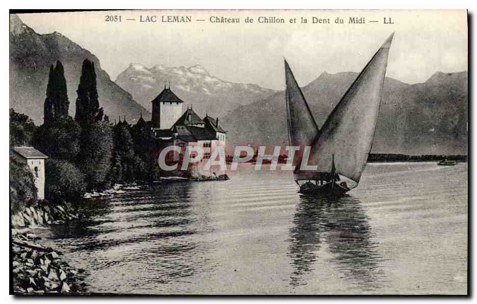 CPA Lac Leman Chateau De Chillon Et La Dent Du Midi Bateau