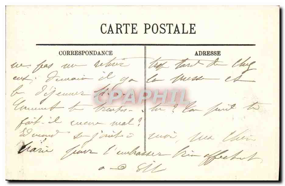 CPA Marseille Le Chateau d'If Bateau — Rückseite
