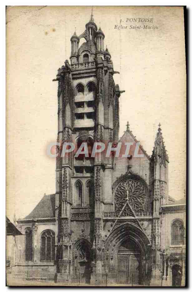 CPA Pontoise Eglise Saint Martin
