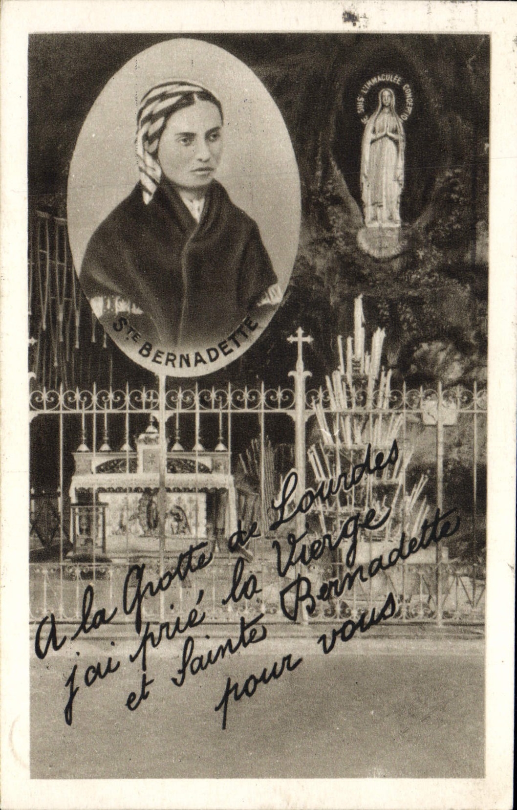 CPA Lourdes La grotte Bernadette