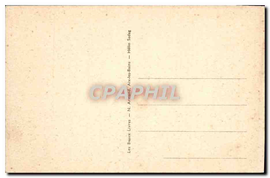 CPA Aix Les Bains Lac Du Bourget Et Dent Du Chat — Verso