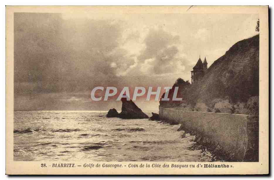CPA Biarritz Golfe De Gascogne Coin De la Cote Des Basques vu d'Helianthe 