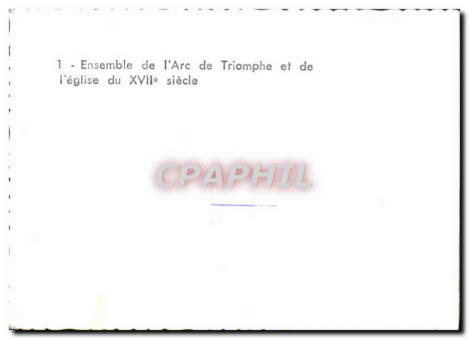 CPM Bretagne Ensemble De I'Arc De Triomphe Et De I'Eglise — Rückseite