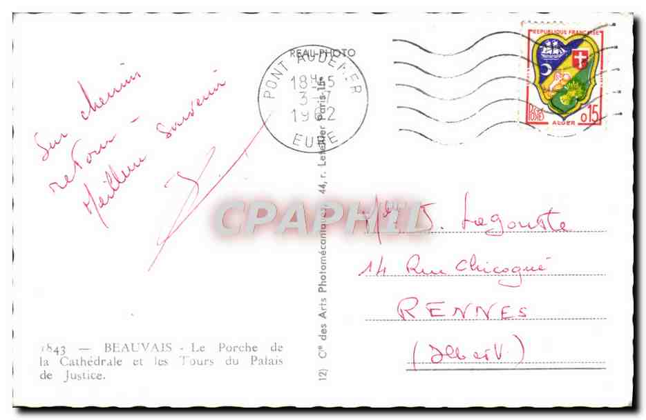Beauvais — Cathédrale et les Tours du Palais de Justice — C° des Arts — Reverso