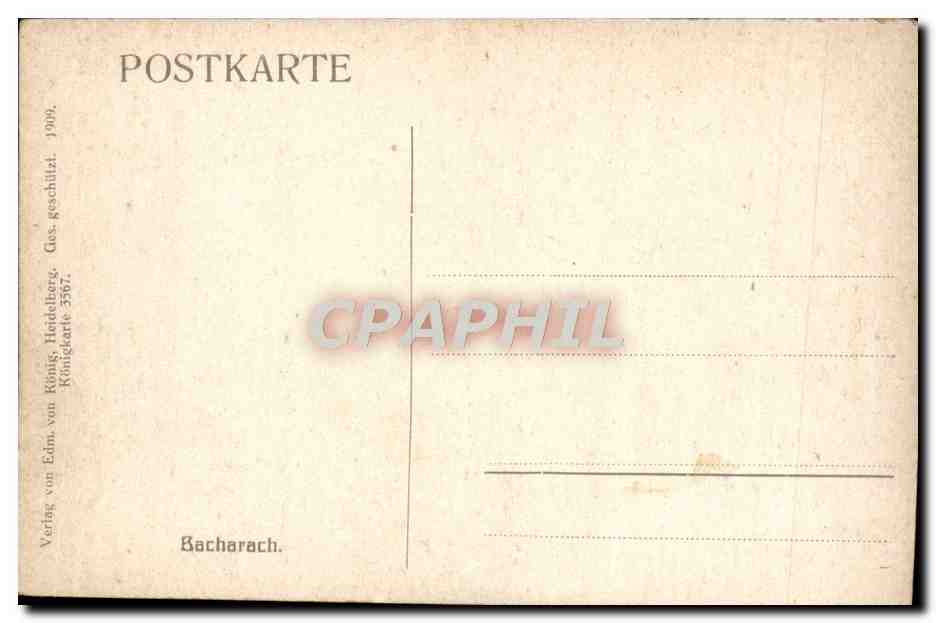 CPA Bacharach — Rückseite