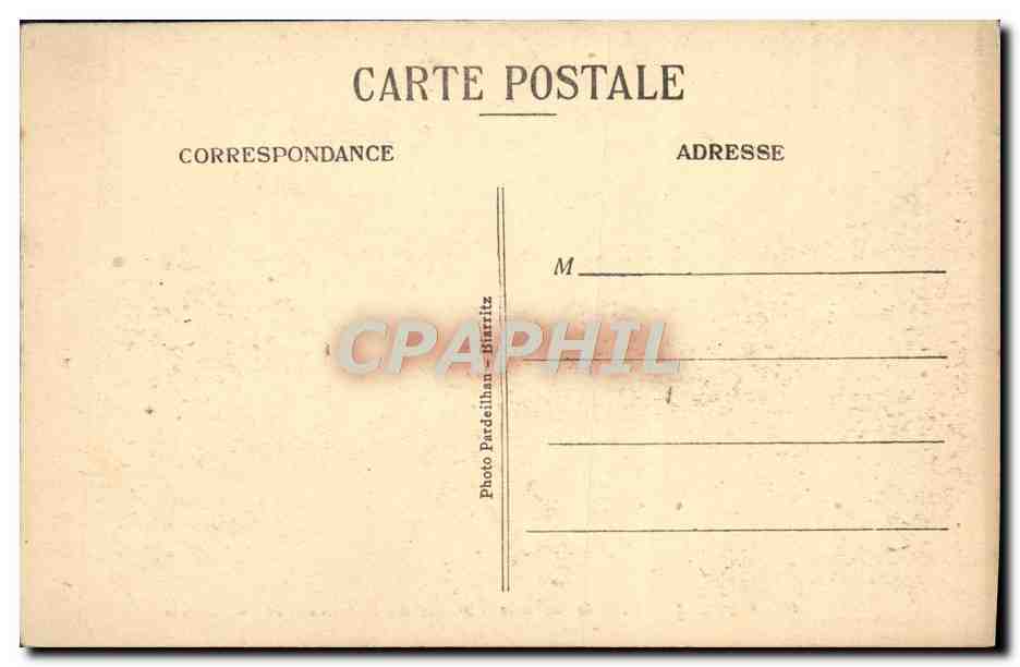 CPA Biarritz Golfe De Gascogne Maison de pecheurs et sa vieille tour  — Rückseite