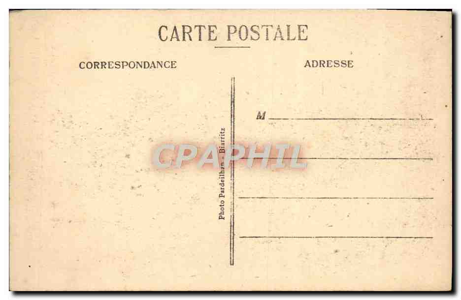 CPA Biarritz Golfe De Gascogne Hotel du palais — Verso