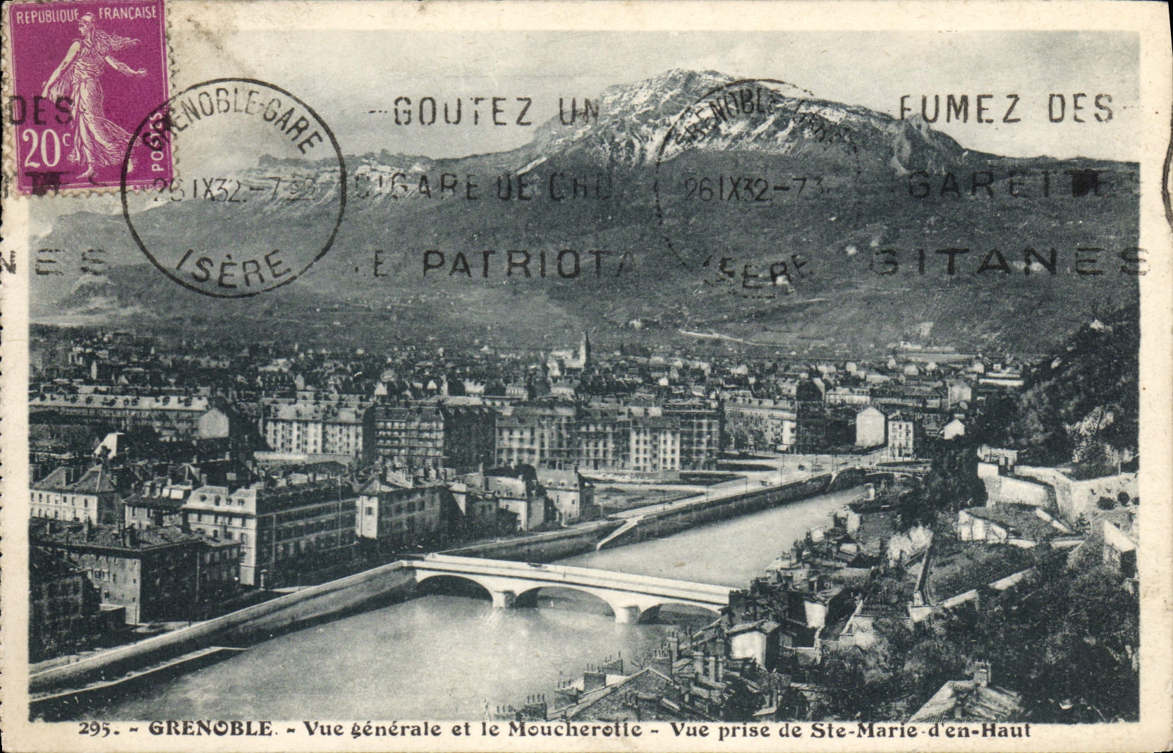 Grenoble — Vue générale et le Moucherotte — Vue prise de Ste-Marie-d'en-Haut