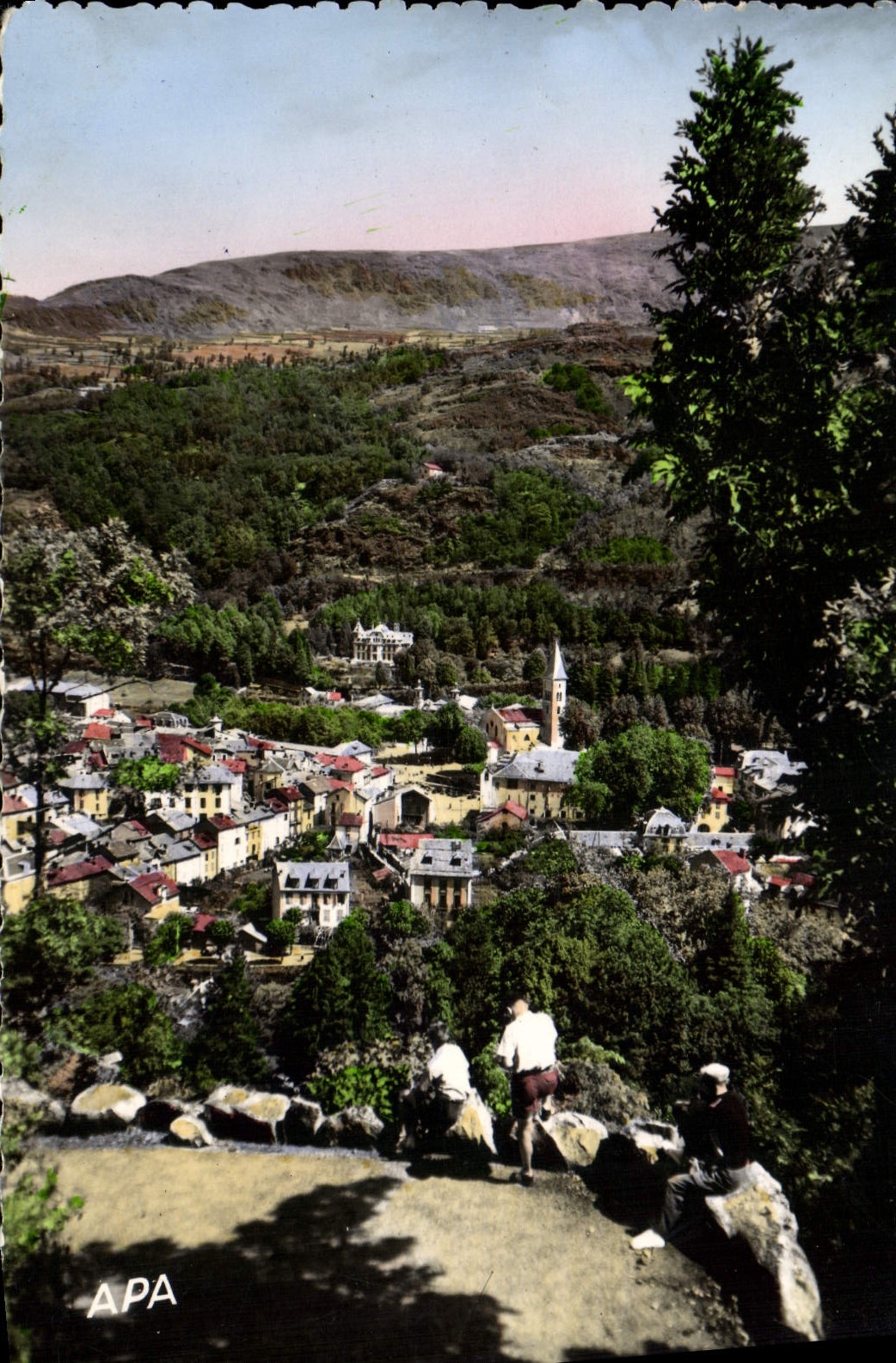 CPM Ax Les Thermes Vue sur la ville du chemin de la vierge