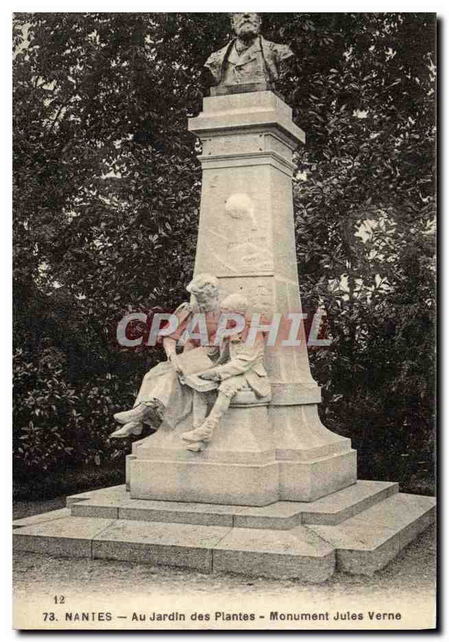 CPA Nantes Au Jardin Des Plantes Monument Jules Verne