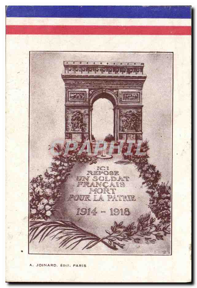 CPA Arc de Triomphe Paris Militaria