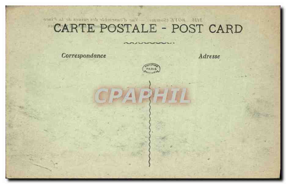 CPA Roye Vue Densemble Des Ruines De la Place Militaria — Back