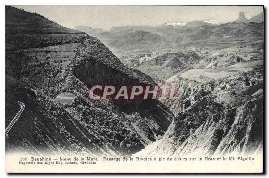 CPA Dauphine Ligne De La Mure Passage de la Rivoire a pic sur le Drac et le Mt Aiguille 