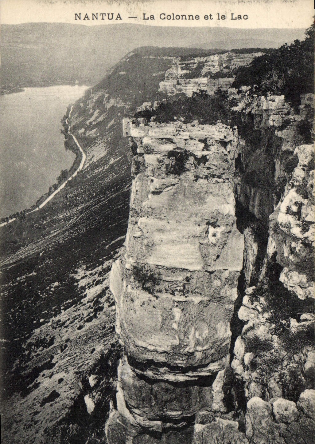 CPA Nantua La Colonne et le Lac