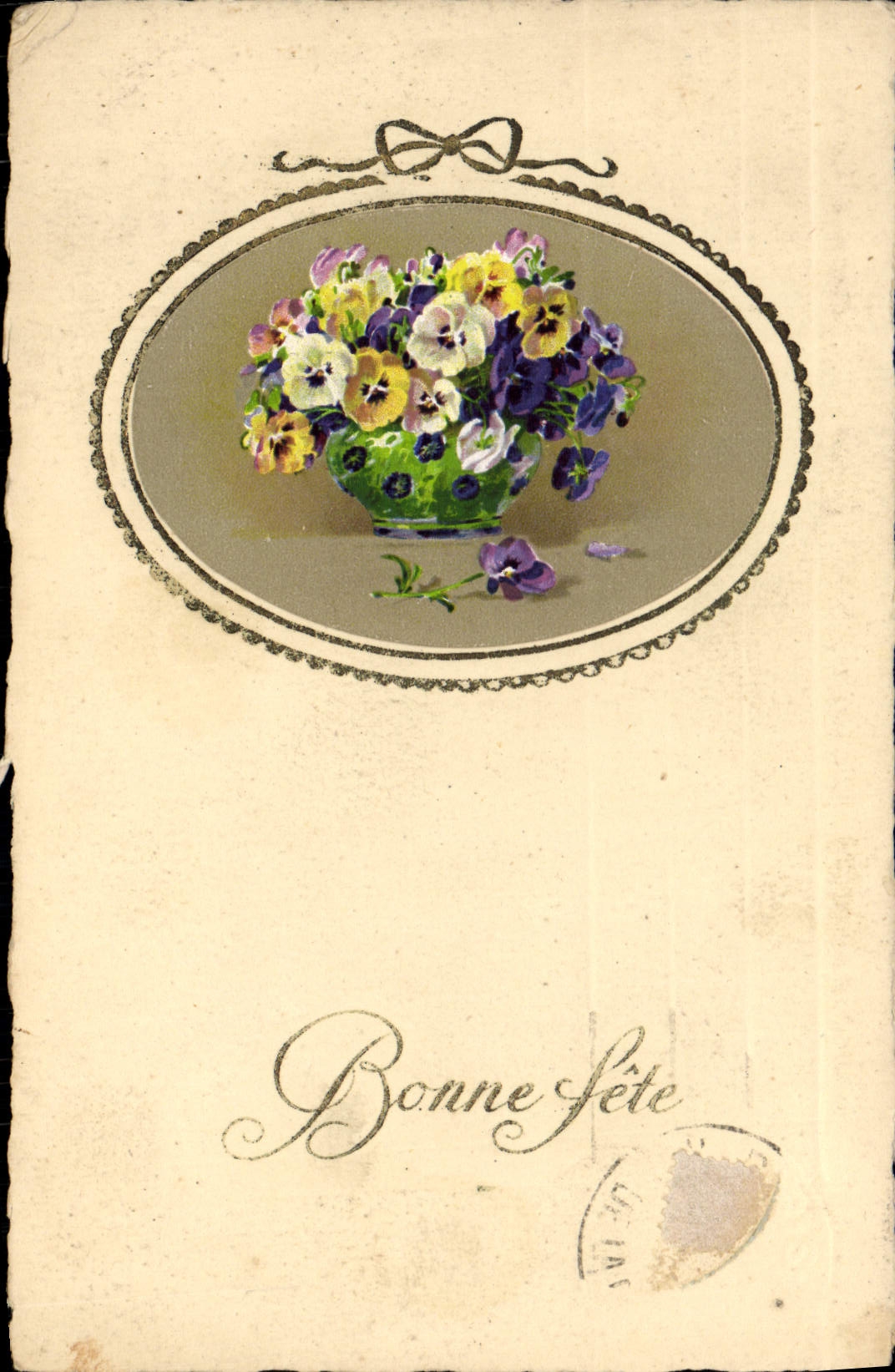 CPA Bonne Fete Fleurs